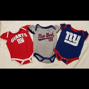 New York Giants infant girl onsies
